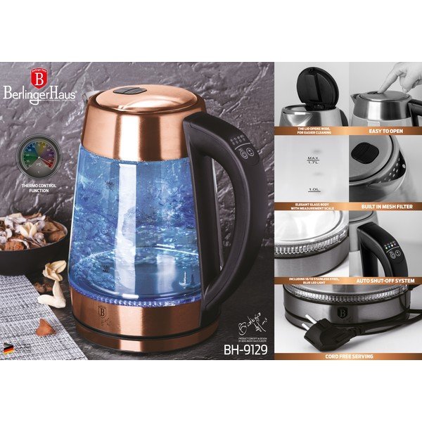 Tējkanna 1,7 l Rosegold Metallic Line – BerlingerHaus-image-4