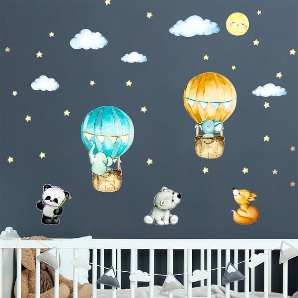 Bērnu sienas uzlīmes Ambiance Balloons and Stars