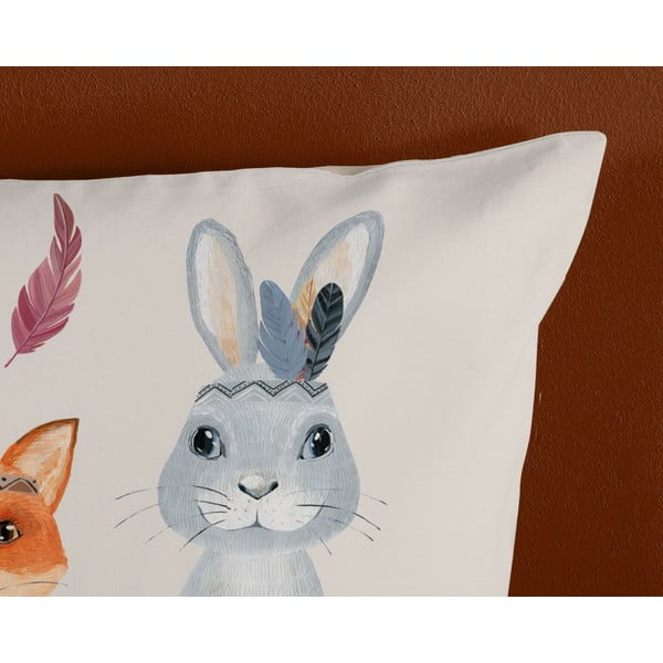 Brūna/bēša vienguļamā kokvilnas bērnu gultas veļa 140x200 cm Rave – Good Morning-image-3