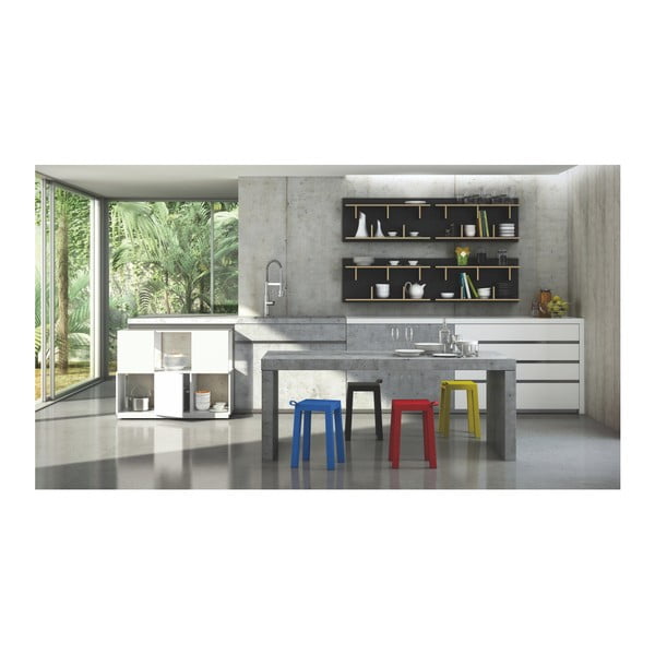 Melna sienas plauktu sistēma TemaHome Bern, 230 x 90 cm-image-4