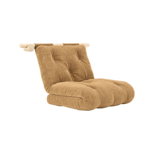 Gaiši brūns velveta atpūtas krēsls Hooked – Karup Design