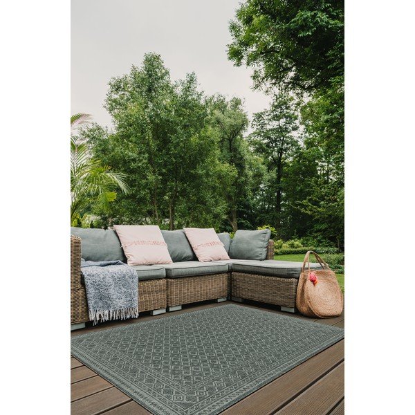 Zaļš āra paklājs 230x160 cm Terrazzo – Floorita-image-1