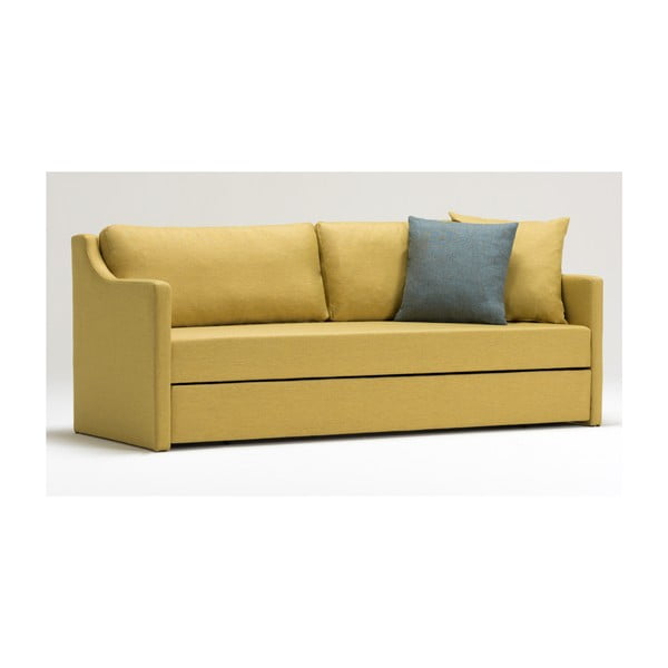 Dzeltens trīsvietīgs dīvāns Balcab Home Doty