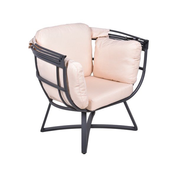 Bēšs metāla dārza atpūtas krēsls Delos – Garden Pleasure-image-1