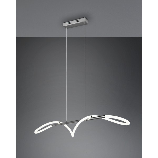 Sudraba krāsas metāla LED piekaramā lampa ar regulējamu spilgtumu Argos – Reality-image-3