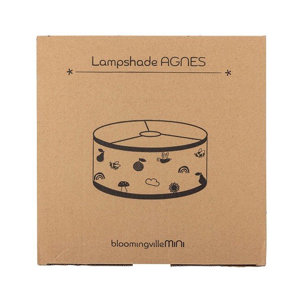 Balts/brūns abažūrs bērniem ar auduma abažūru ø 34 cm Agnes – Bloomingville Mini-image-3