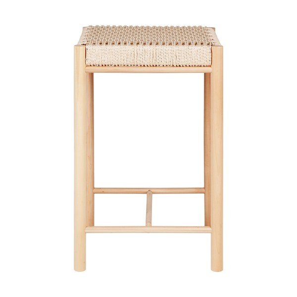 Dabīga toņa papeles masīvkoka bāra krēsls 66,5 cm Abano – House Nordic-image-3