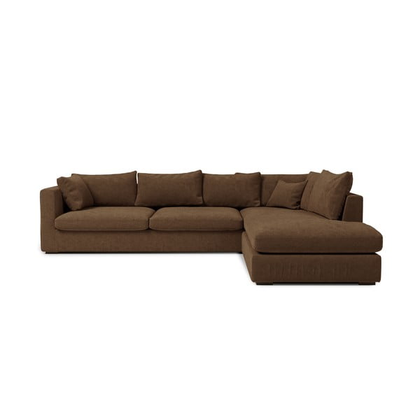Brūns stūra dīvāns (labais stūris) Comfy – Scandic