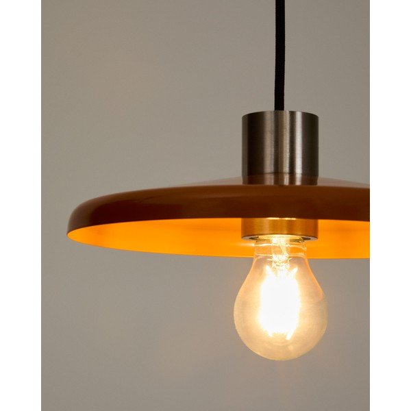 Oranža piekaramā lampa ar metāla abažūru Nuvira – Kave Home-image-1