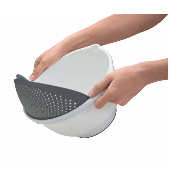 Balta bļoda ar sietu 2in1 Metaltex, Ø 28 cm-image-1