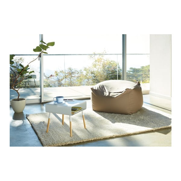 Balts kafijas galdiņš YAMAZAKI Plain, augstums 35 cm-image-1