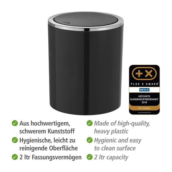 Melns Wenko Inca atkritumu grozs, 2 l-image-4
