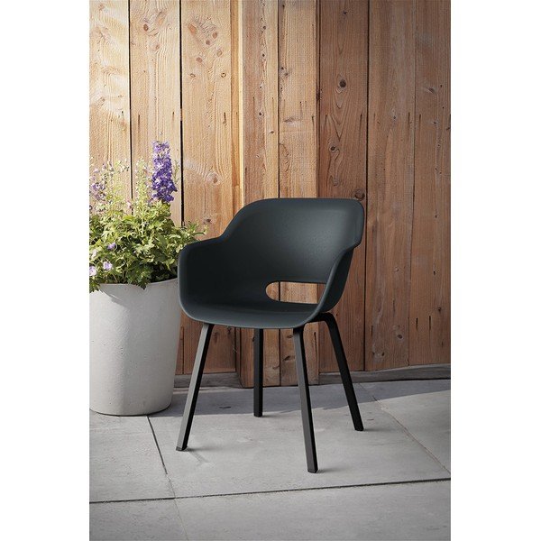 Antracīta pelēki metāla/plastmasas dārza krēsli (2 gab.) Noa Duo – Keter-image-1