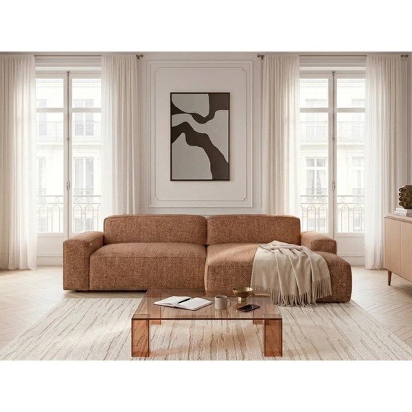 Oranžs salokāms/su elektriniu sėdynės reguliavimu stūra dīvāns (ar labo stūri) Abel – Bobochic Paris-image-1