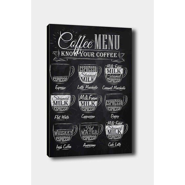 Glezna 50x70 cm Coffee Menu – Wallity-image-2
