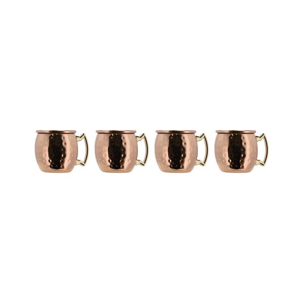 Vara krāsas tērauda krūzes (4 gab.) 80 ml Moscow Mule – Lyngby Glas-image-3