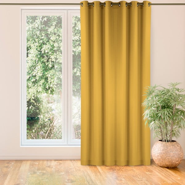 Sinepju dzeltens aizkars 140x300 cm Carmena – Homede-image-1