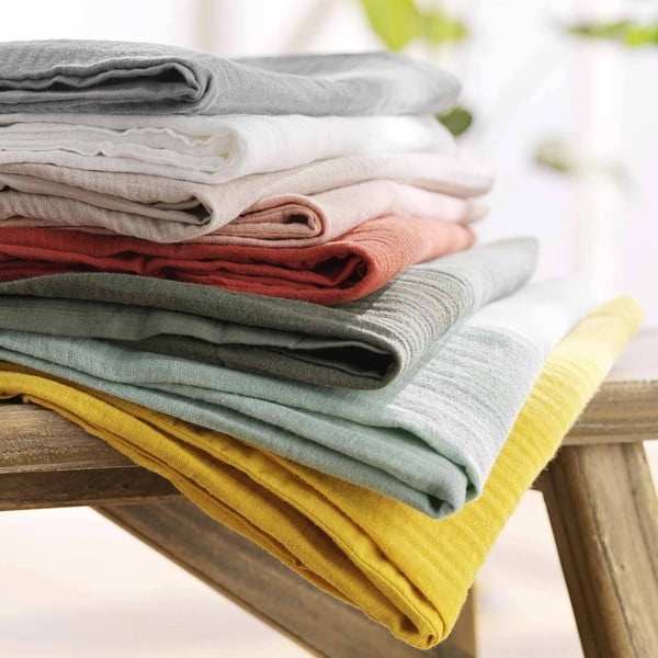 Rozā vienguļamā muslīna gultas veļa 140x200 cm Angelia – douceur d'intérieur-image-1