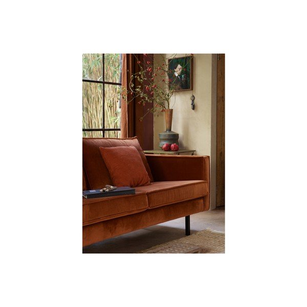 Apelsīnu samta dīvāns BePureHome Rodeo, 190 cm-image-4