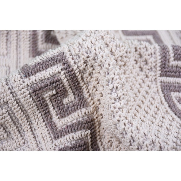 Pelēki bēšs kokvilnas paklājs Vitaus Versace, 100 x 150 cm-image-3