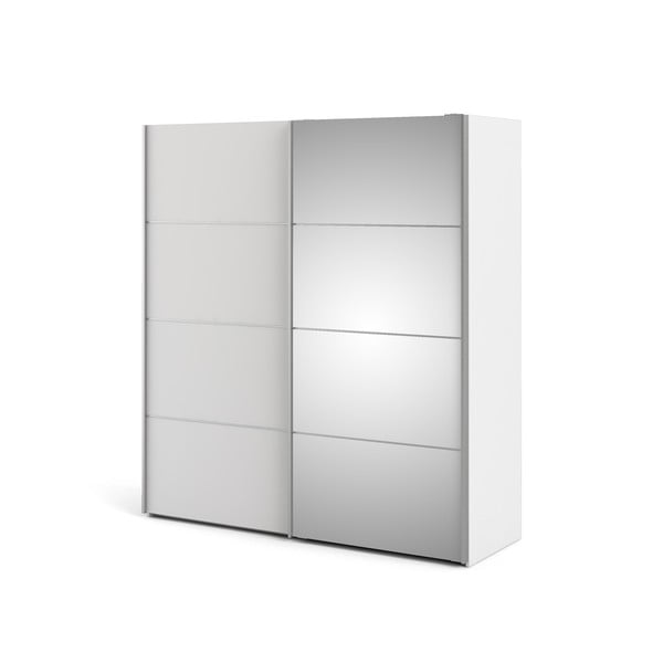 Balts drēbju skapis ar spoguli Tvilum Verona, 182 x 202 cm-image-4