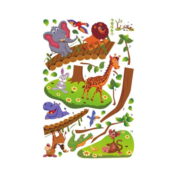 Sienas uzlīmju komplekts Ambiance Wooden Bridge-image-2