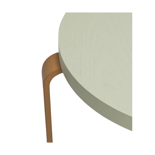 Oranži zaļš taburete no oša koka Smile - Hübsch-image-2