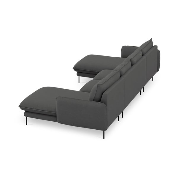 Tumši pelēks U veida dīvāns Cosmopolitan Design Vienna-image-4