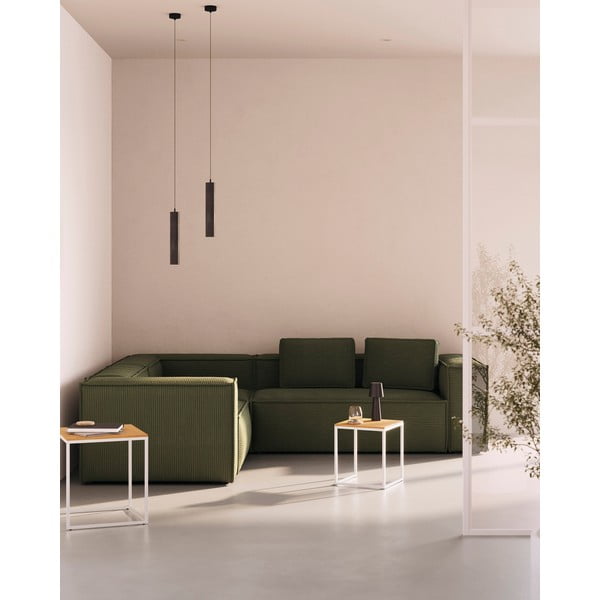 Melna piekaramā lampa ar metāla abažūru ø 8 cm Maude – Kave Home-image-1