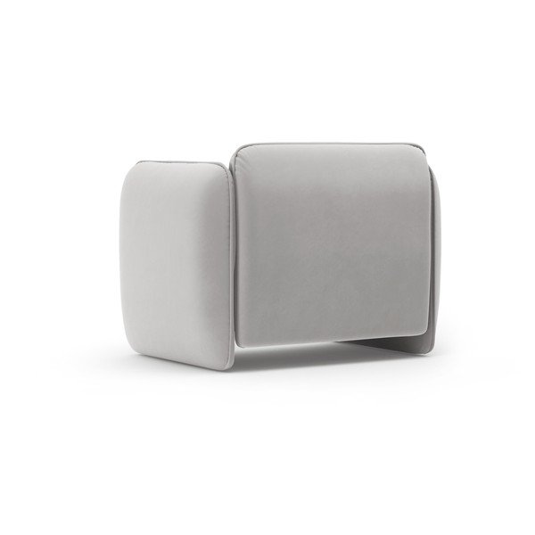 Gaiši pelēks samta atpūtas krēsls Georgia – Micadoni -image-3