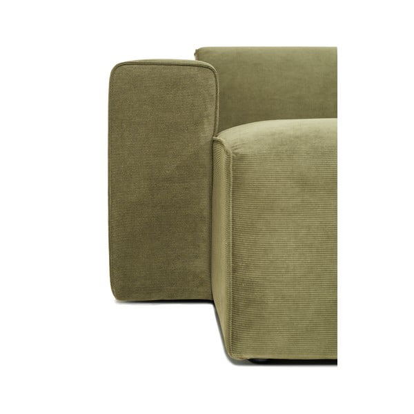 Zaļš velveta dīvāna stūra modulis Scandic Sting, kreisais stūris-image-4