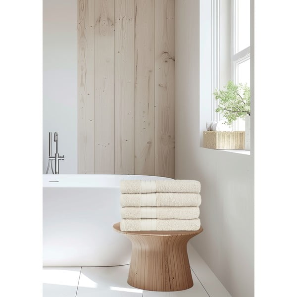 Bēši frotē kokvilnas dvieļi (4 gab.) 50x100 cm – Good Morning-image-4