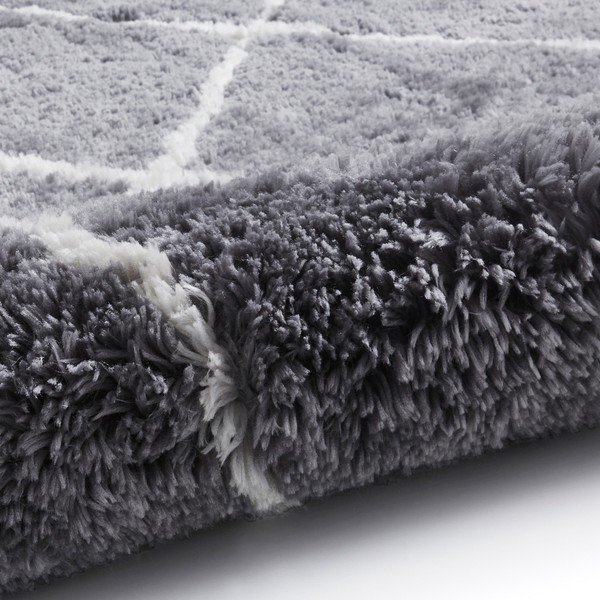 Pelēks un krēmkrāsas ar rokām darināts paklājs Think Rugs Morocco Grey & Cream, 150 x 230 cm-image-4