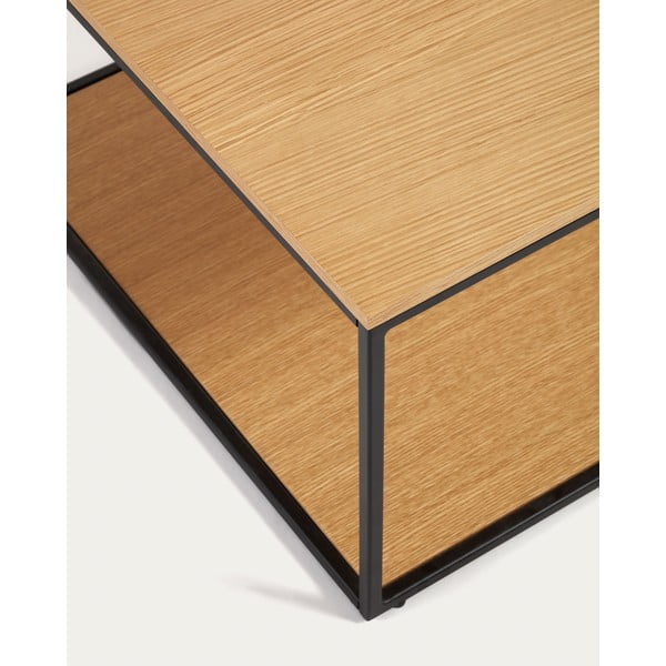 Dabīga toņa žurnālgaldiņš ar ozolkoka imitācijas galda virsmu 60x110 cm Yoana – Kave Home-image-2