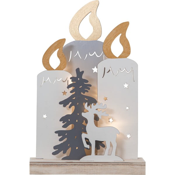 Balts gaismas dekors ar Ziemassvētku motīvu Fauna – Star Trading