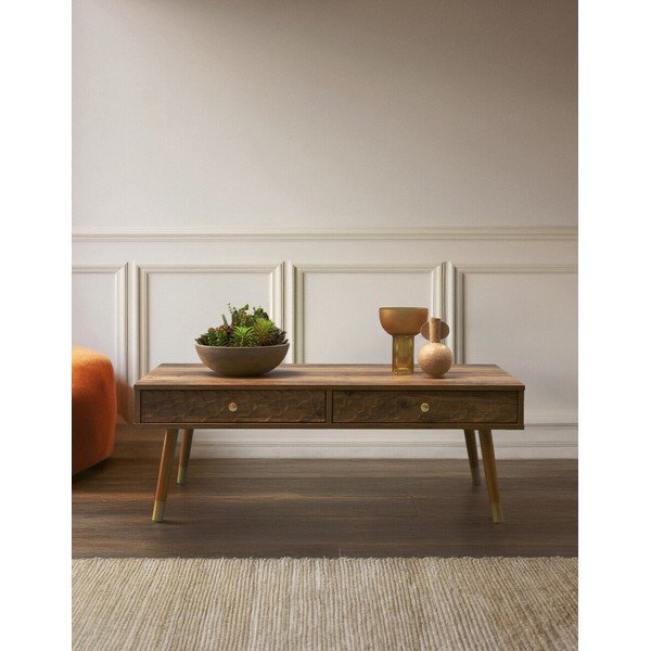 Tumša dabīga toņa žurnālgaldiņš 59x110 cm Frida – Premier Housewares-image-4