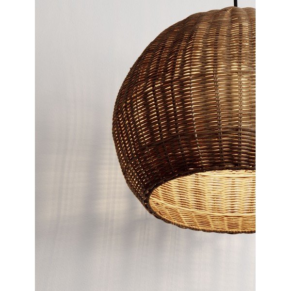Dabīga toņa rotangpalmas piekaramā lampa ø 39 cm Rielo – Nova Luce-image-1