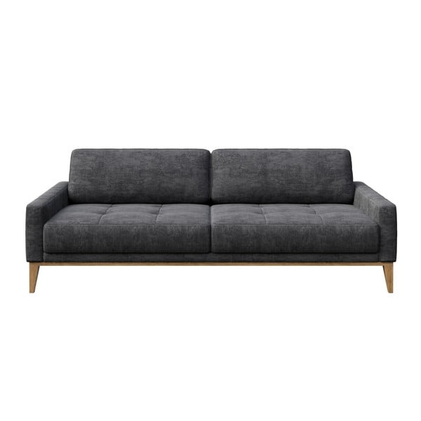 Tumši pelēks dīvāns MESONICA Musso Tufted, 210 cm