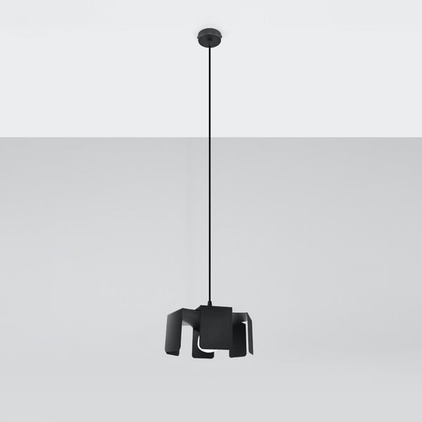 Melna piekaramā lampa ar metāla abažūru ø 24 cm Rossario – Nice Lamps