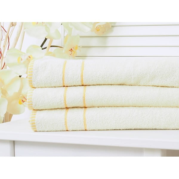 Dzeltens/krēmkrāsas dvielis 50x90 cm – B.E.S.-image-1