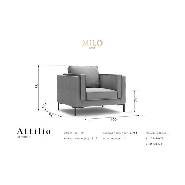 Dzeltens atpūtas krēsls Milo Casa Attilio-image-4