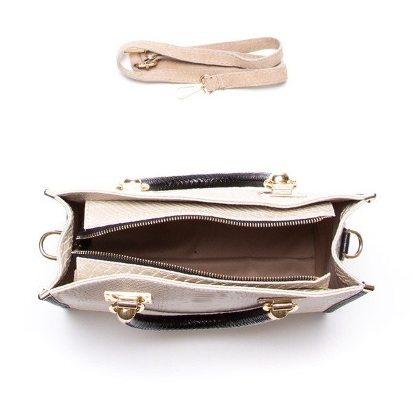 Ādas rokassoma Luisa Vannini 8032 Beige-image-4