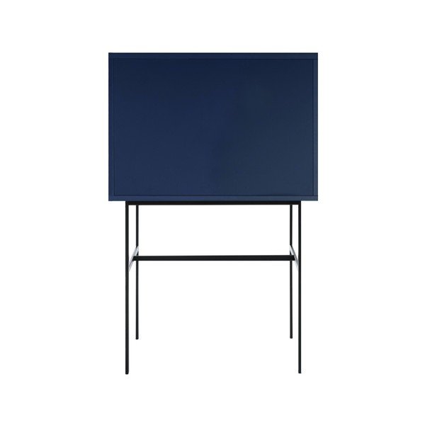Tumši zila vitrīna ar bīdāmām durvīm 70x109x40 cm Lekko – noo.ma-image-4