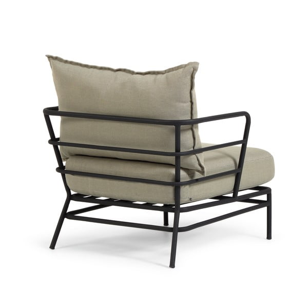 Bēšs dārza krēsls ar metāla konstrukciju Kave Home Mareluz-image-3