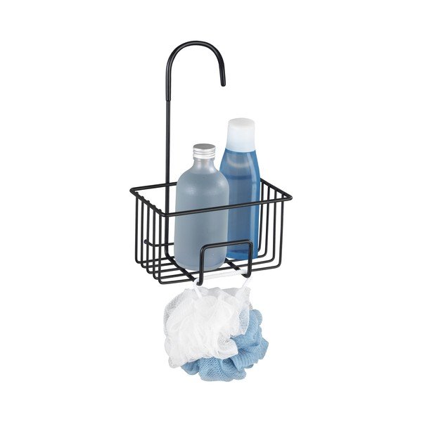 Melns nerūsējošā tērauda piekarināms vannas istabas plaukts Milito – Wenko-image-2