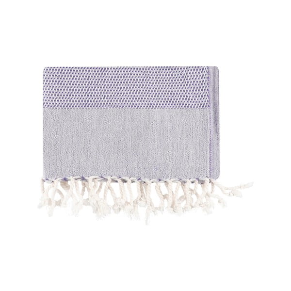 Gaiši violets kokvilnas pludmales dvielis 90x175 cm Retro – Foutastic-image-2