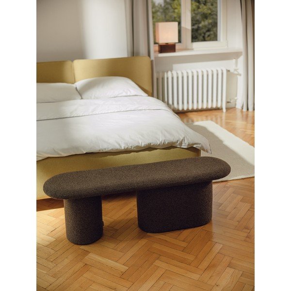 Brūns polsterēts sols no buklē auduma Rull – noo.ma-image-3