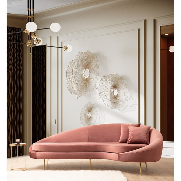 Gaiši rozā dīvāns 255 cm Eses – Artie-image-1