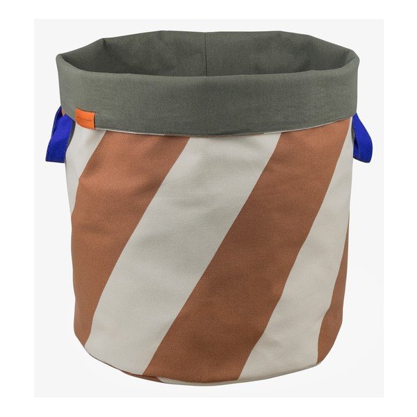 Ķieģeļu sarkans/krēmkrāsas tekstila veļas grozs 5 l Diagonal – Mette Ditmer Denmark-image-2