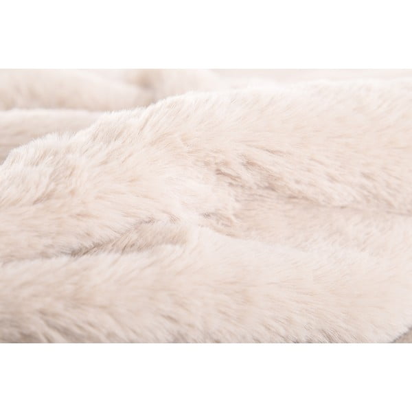 Balts/bēšs pleds no mākslīgās kažokādas 150x200 cm Ruby – Tiseco Home Studio-image-1